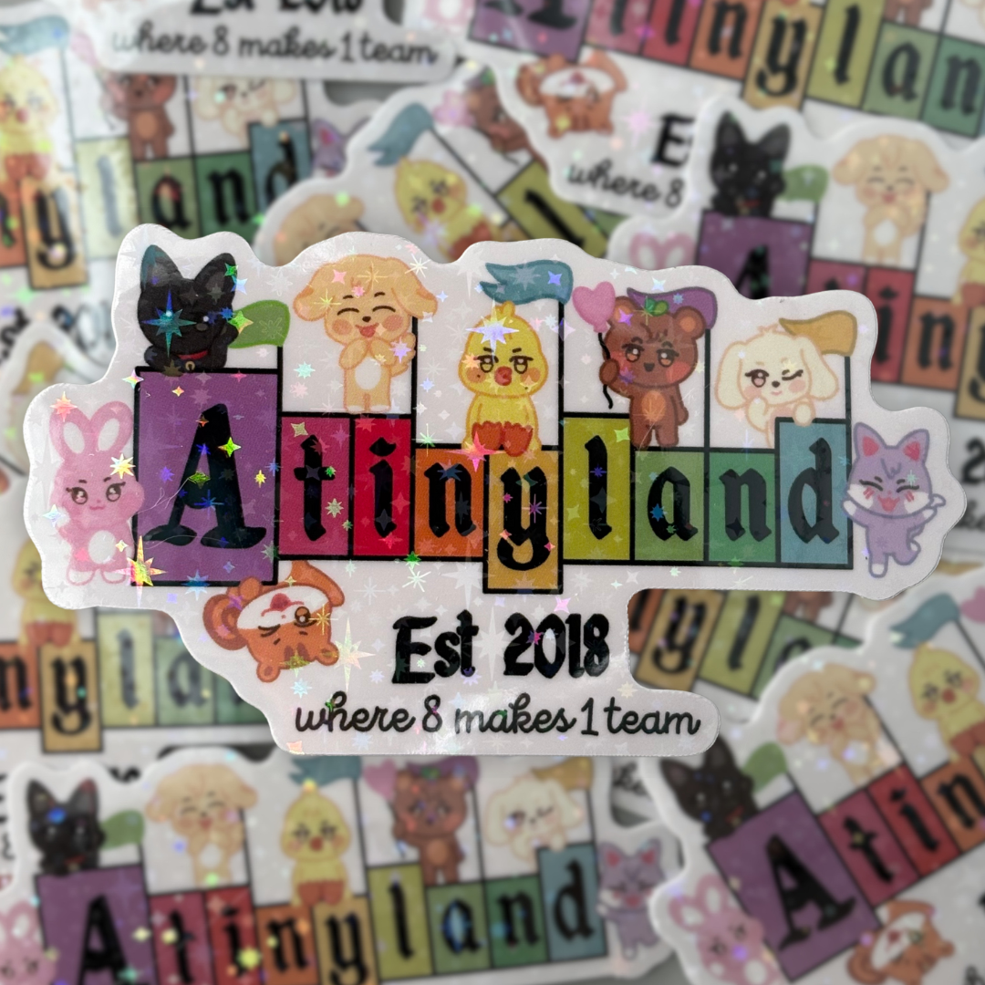 Ateez Aniteez Atinyland Holographic Sticker