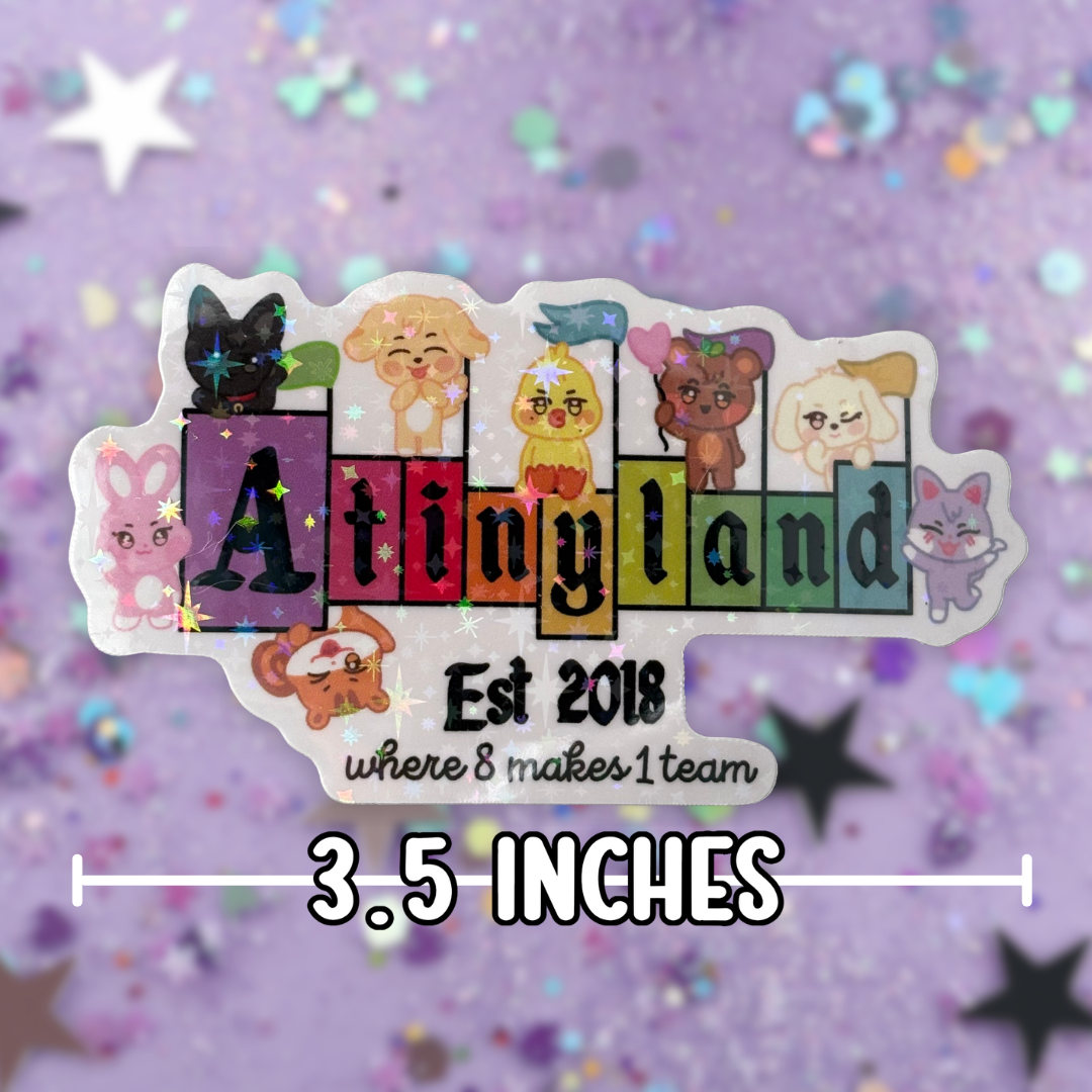 Ateez Aniteez Atinyland Holographic Sticker