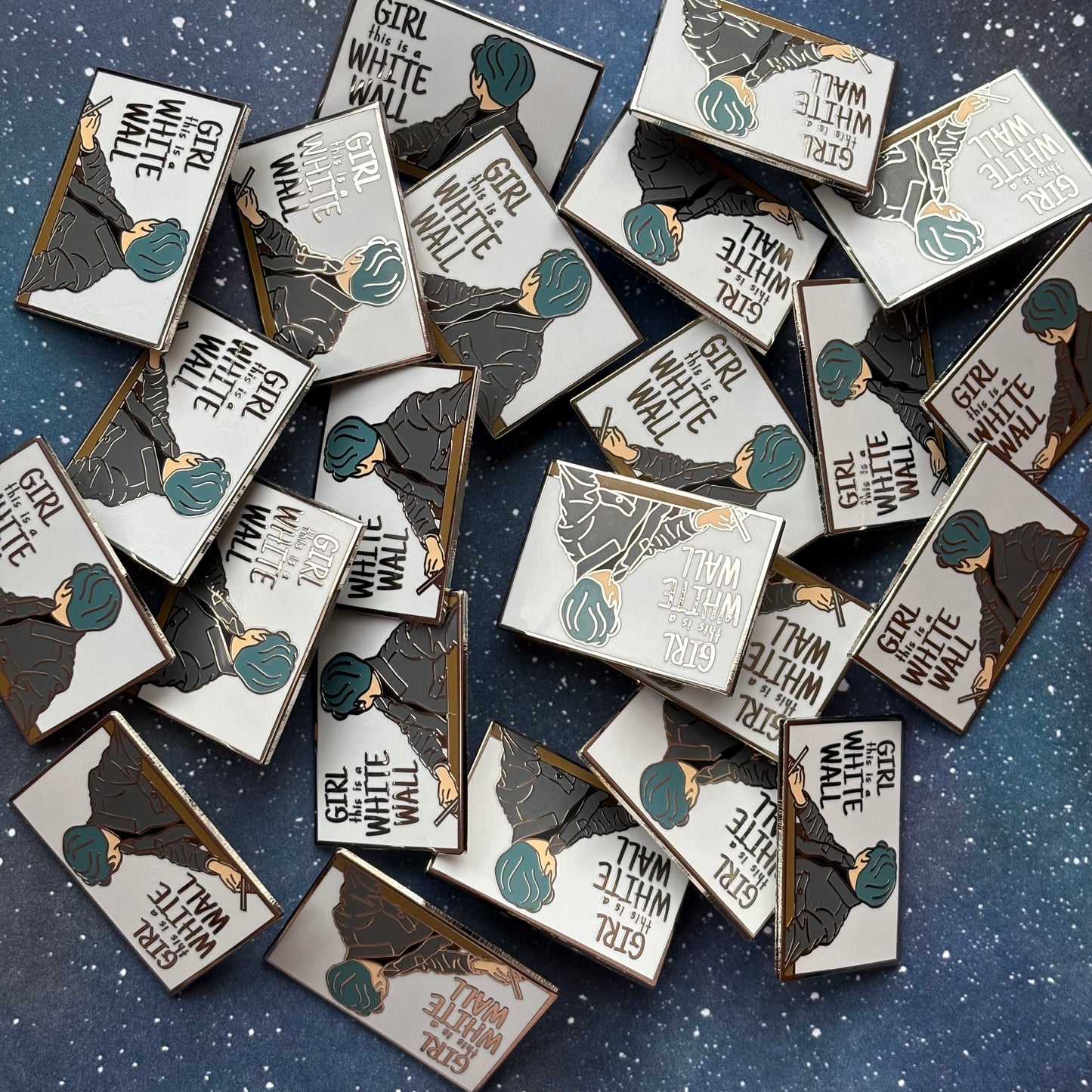 P1Harmony Keeho "Girl This is a White Wall" Enamel Pin