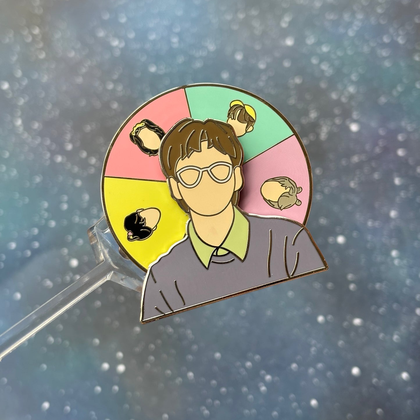 Xdinary Heroes Rock the World Lilac Class Spinning Enamel Pin