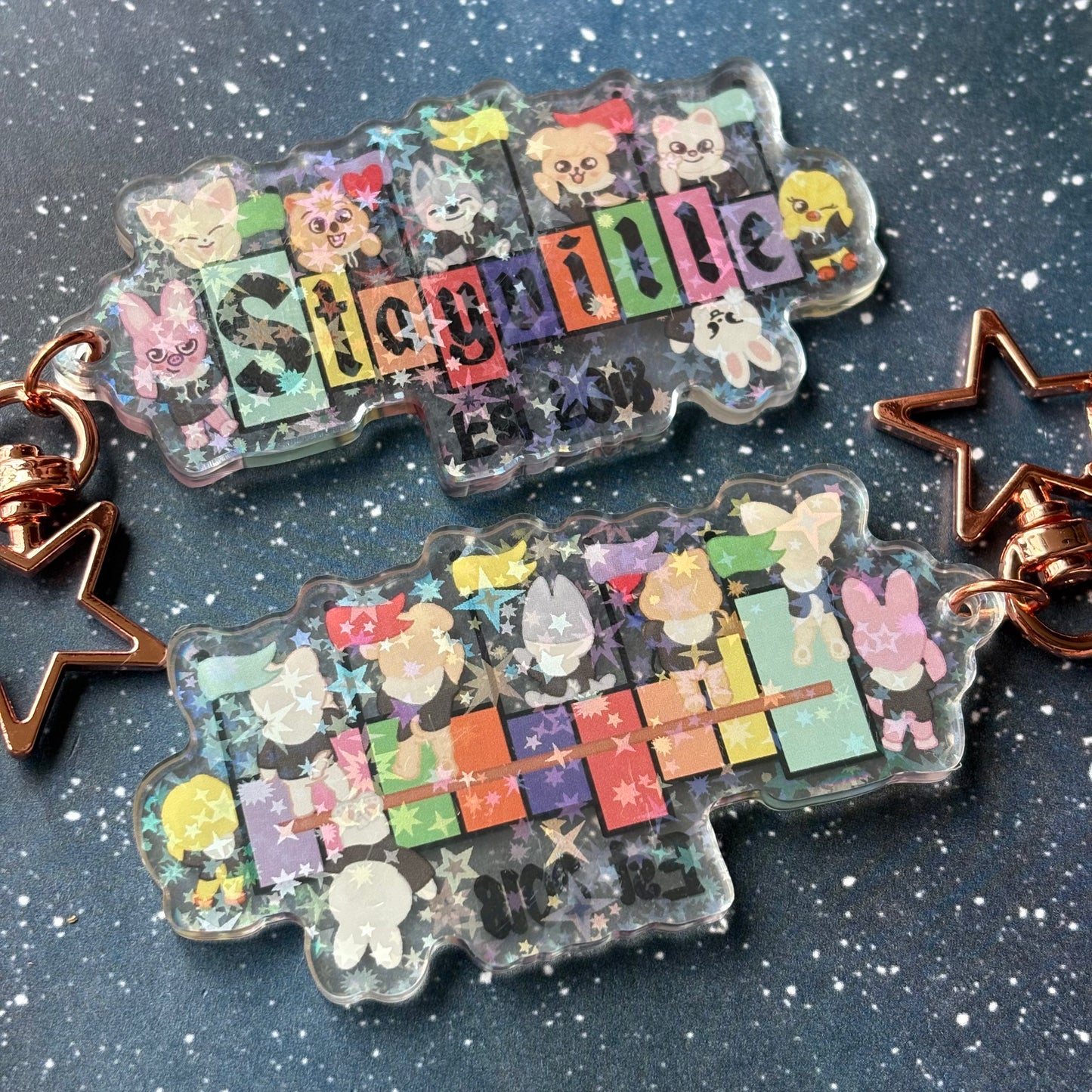 Stray Kids SKZOO Stayville Holographic Acrylic Keychain