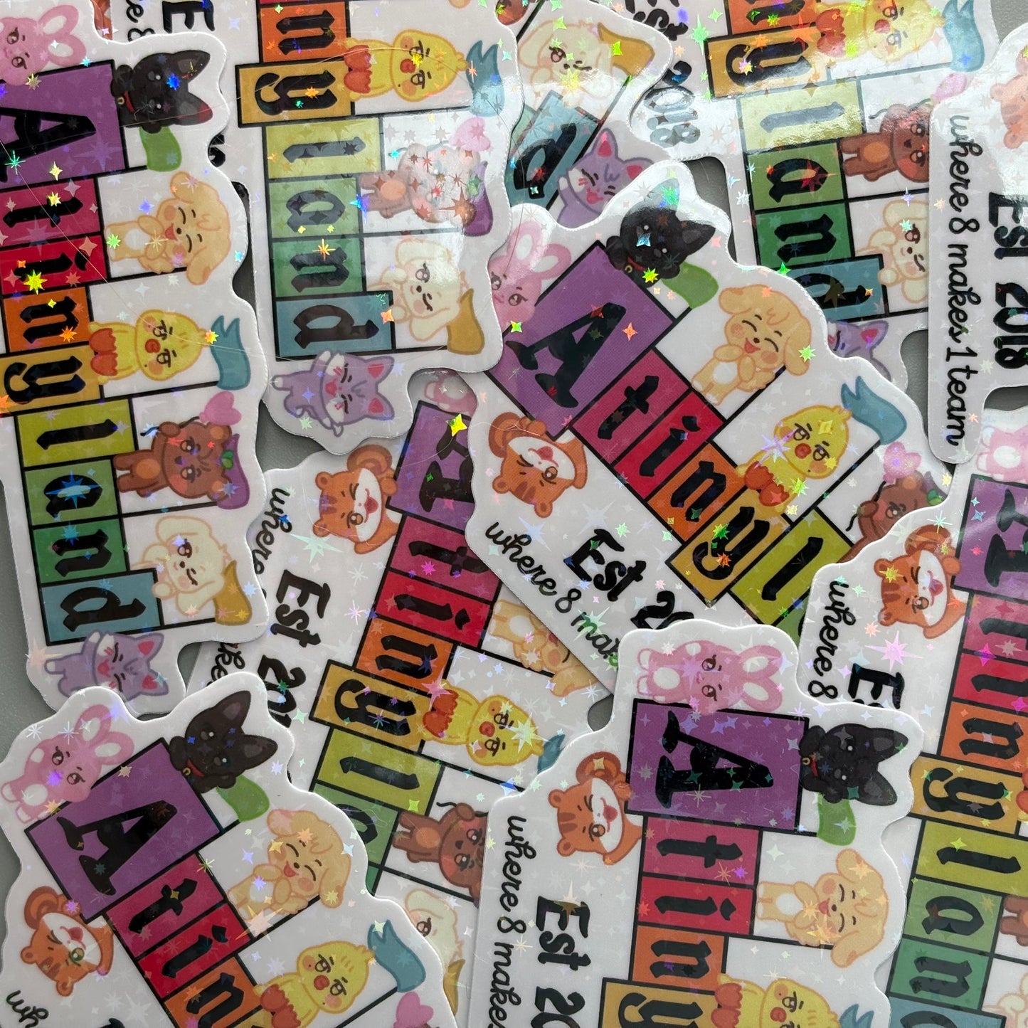 Ateez Aniteez Atinyland Holographic Sticker