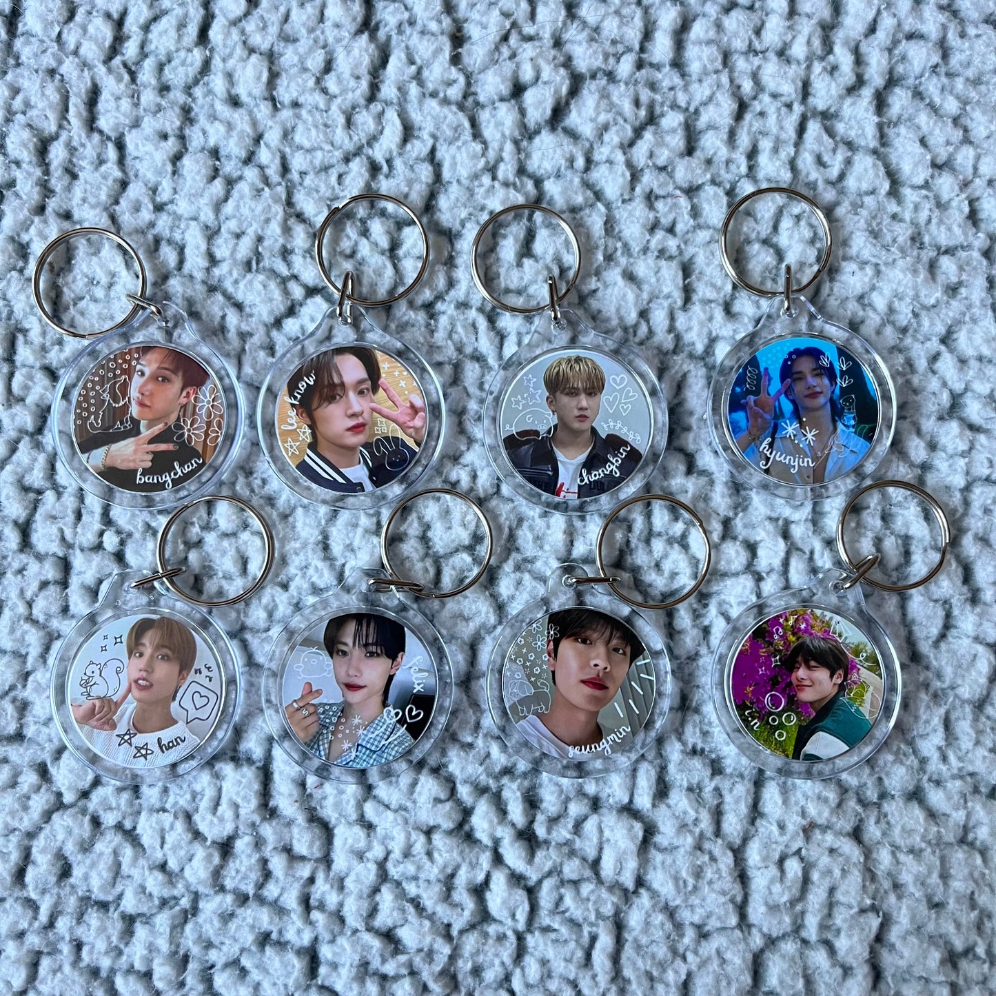 Stray Kids Double-Sided Circle Keychain