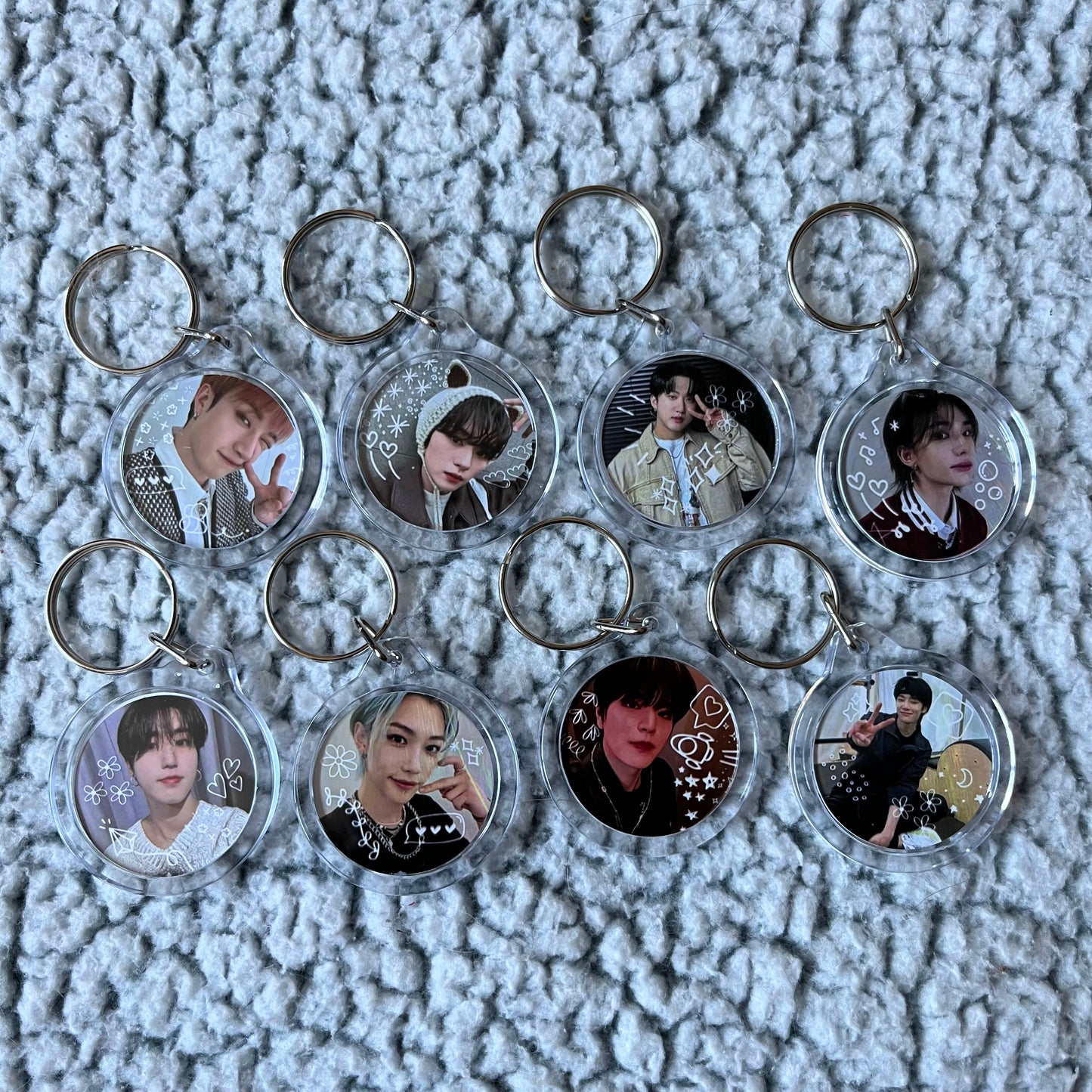 Stray Kids Double-Sided Circle Keychain