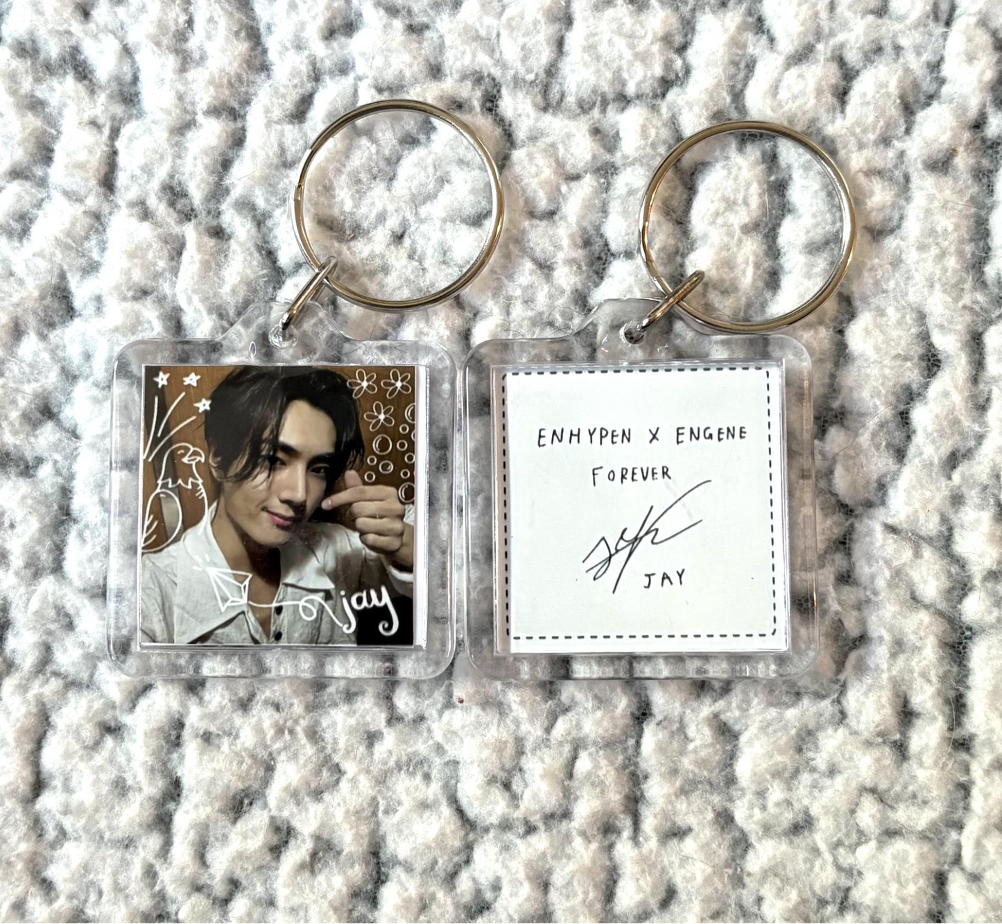 Enhypen Double-Sided Sqaure Keychain