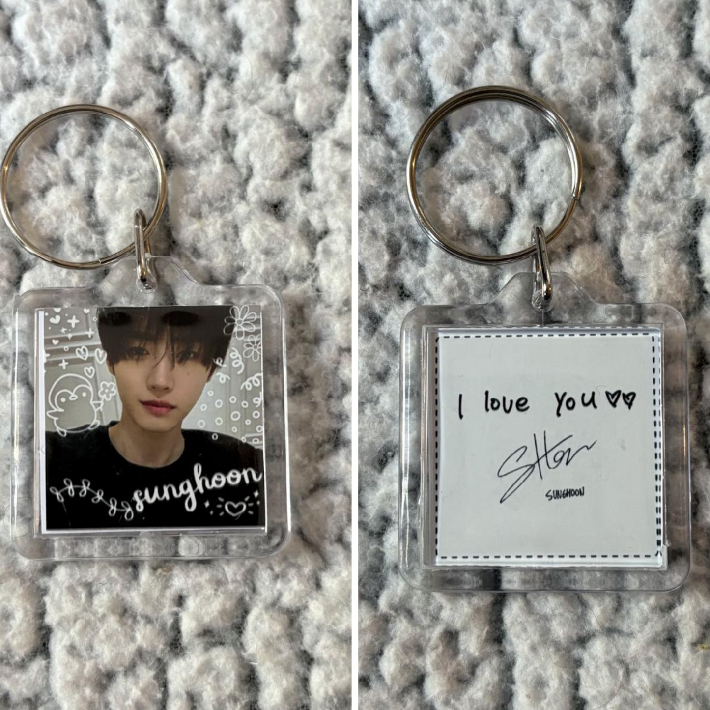 Enhypen Double-Sided Sqaure Keychain