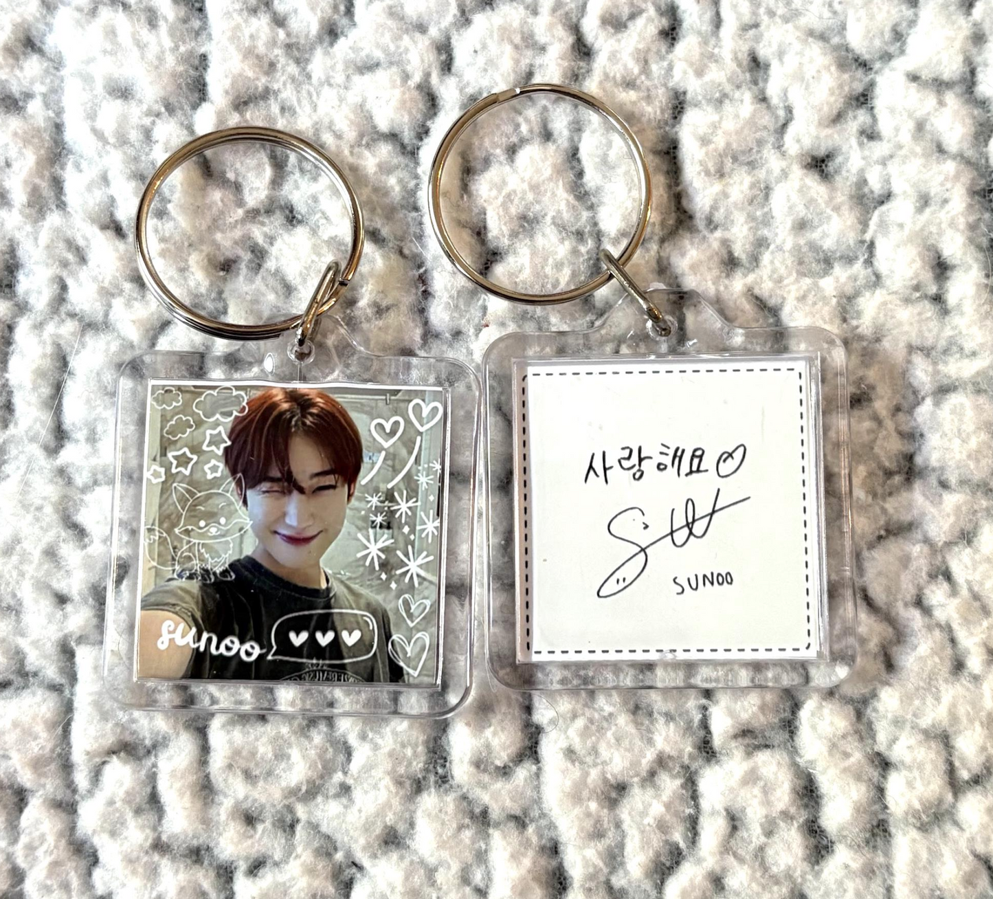 Enhypen Double-Sided Sqaure Keychain