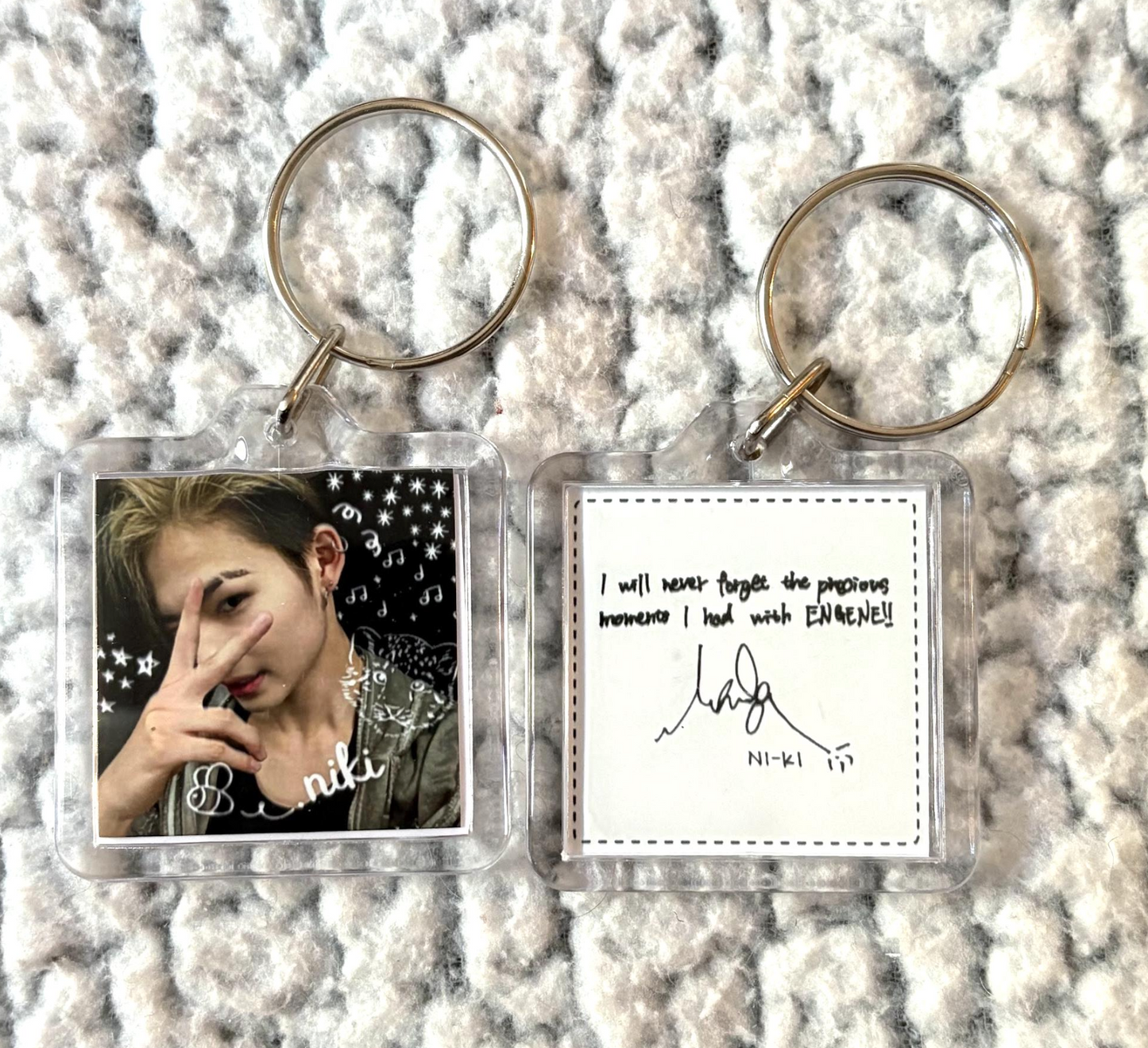 Enhypen Double-Sided Sqaure Keychain