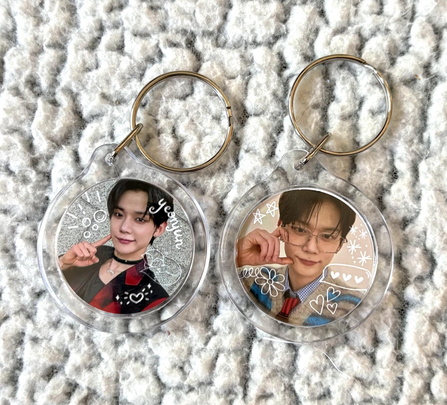 TXT Double-Sided Circle Keychain