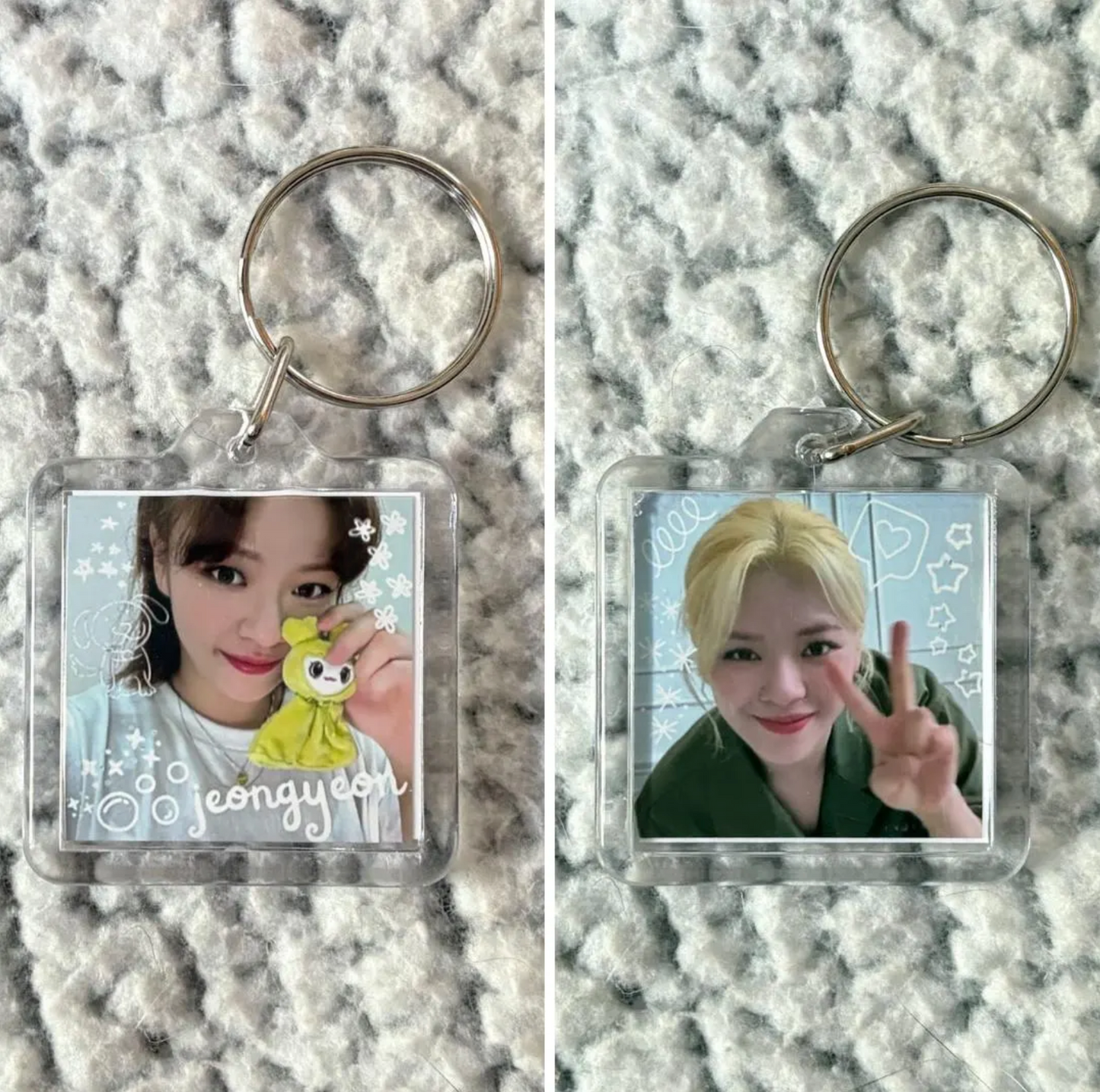 Twice Lovely Square Keychains