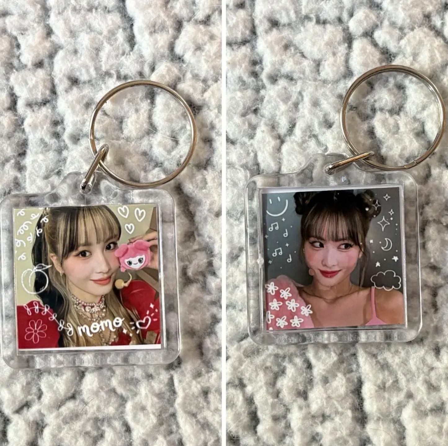 Twice Lovely Square Keychains