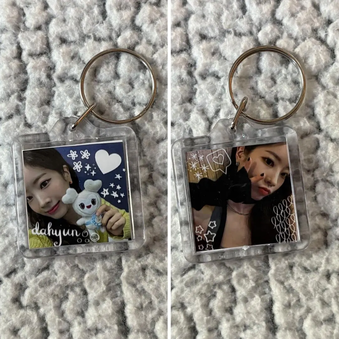 Twice Lovely Square Keychains