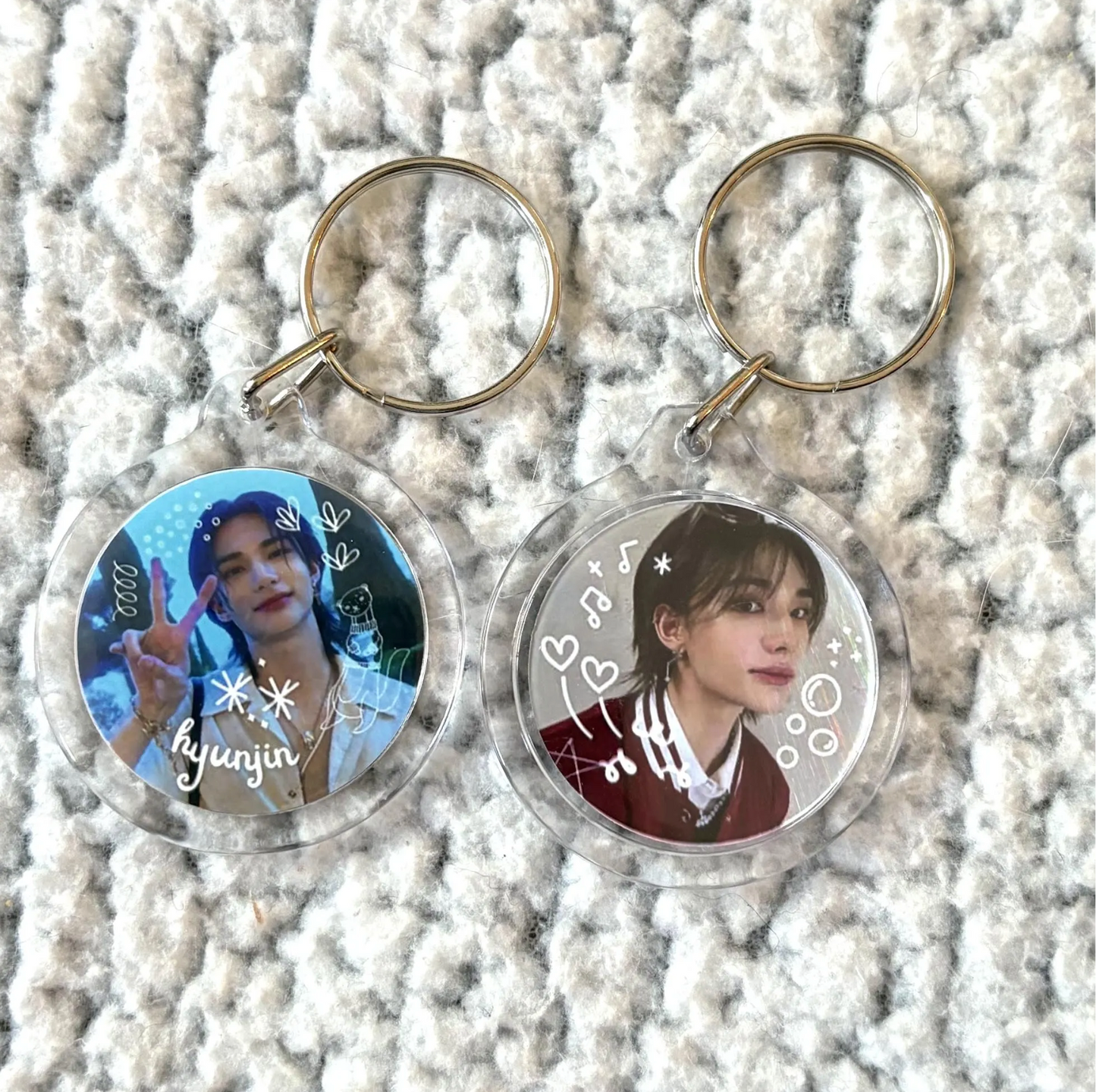 Stray Kids Double-Sided Circle Keychain