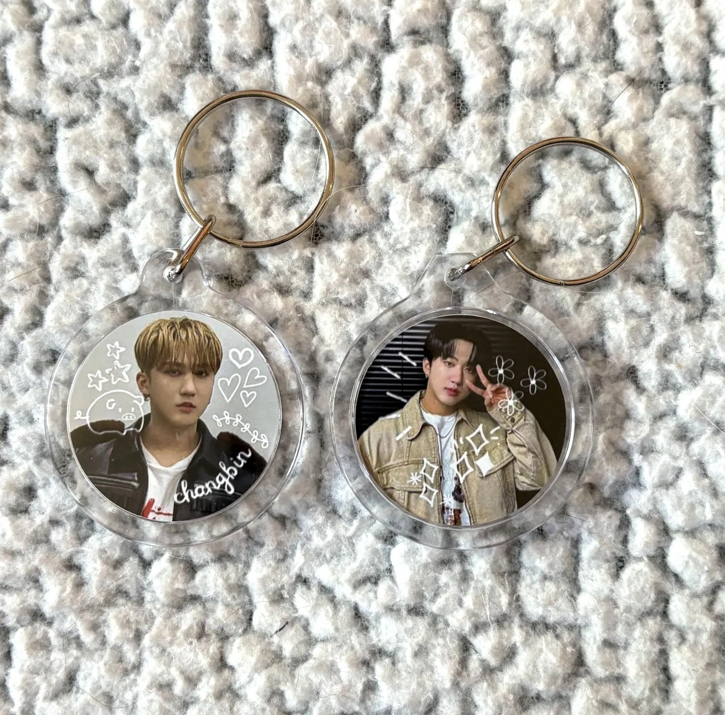 Stray Kids Double-Sided Circle Keychain