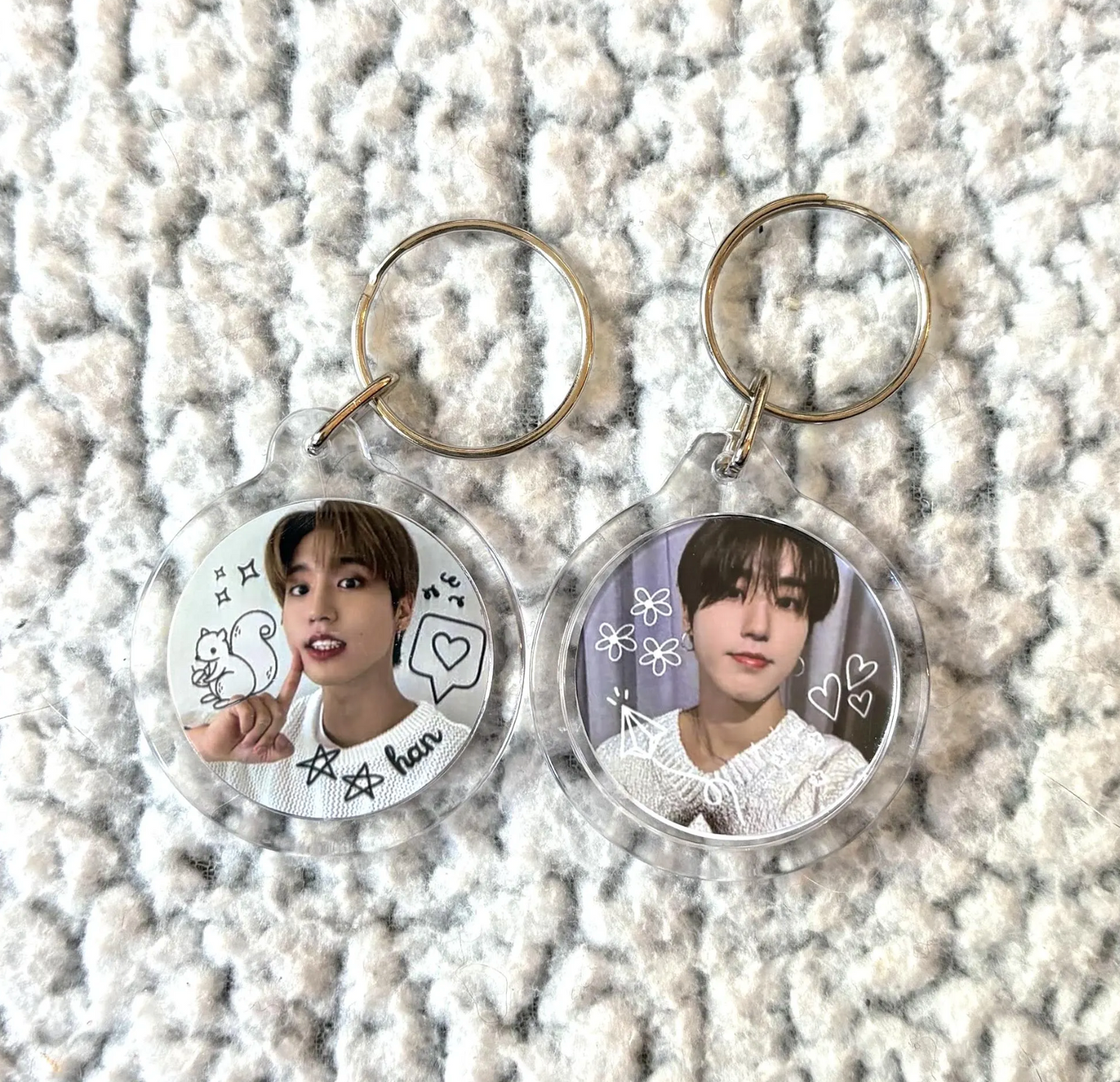 Stray Kids Double-Sided Circle Keychain