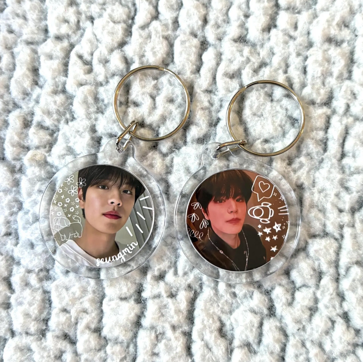 Stray Kids Double-Sided Circle Keychain