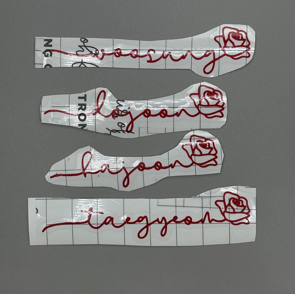 The Rose Kpop Lighstick ROSTAR Member Decal