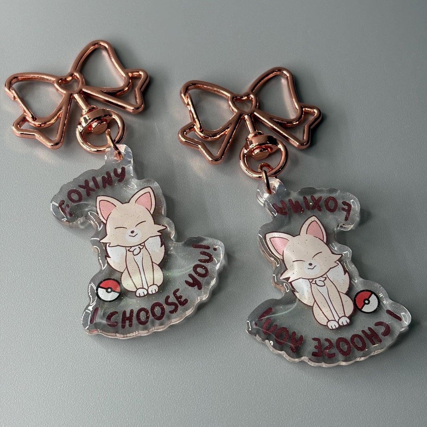 Stray Kids SKZOO Pokemon Inspired Glitter Epoxy Keychains