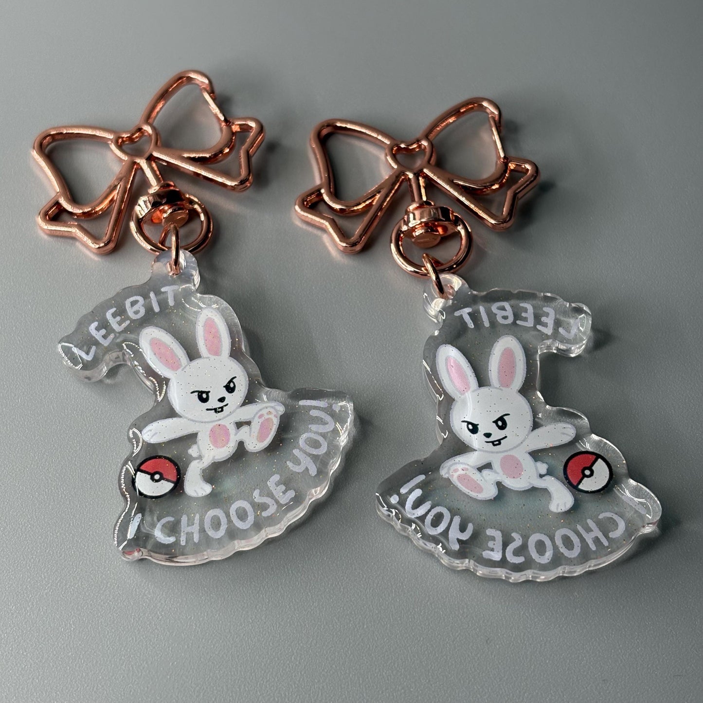 Stray Kids SKZOO Pokemon Inspired Glitter Epoxy Keychains