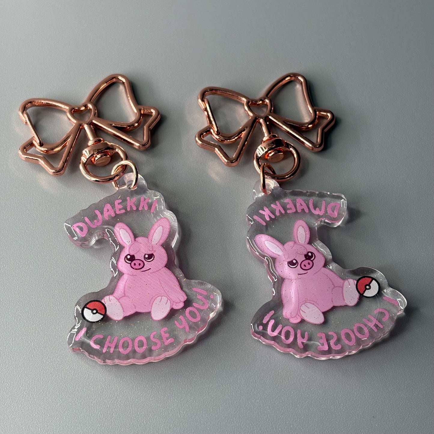 Stray Kids SKZOO Pokemon Inspired Glitter Epoxy Keychains