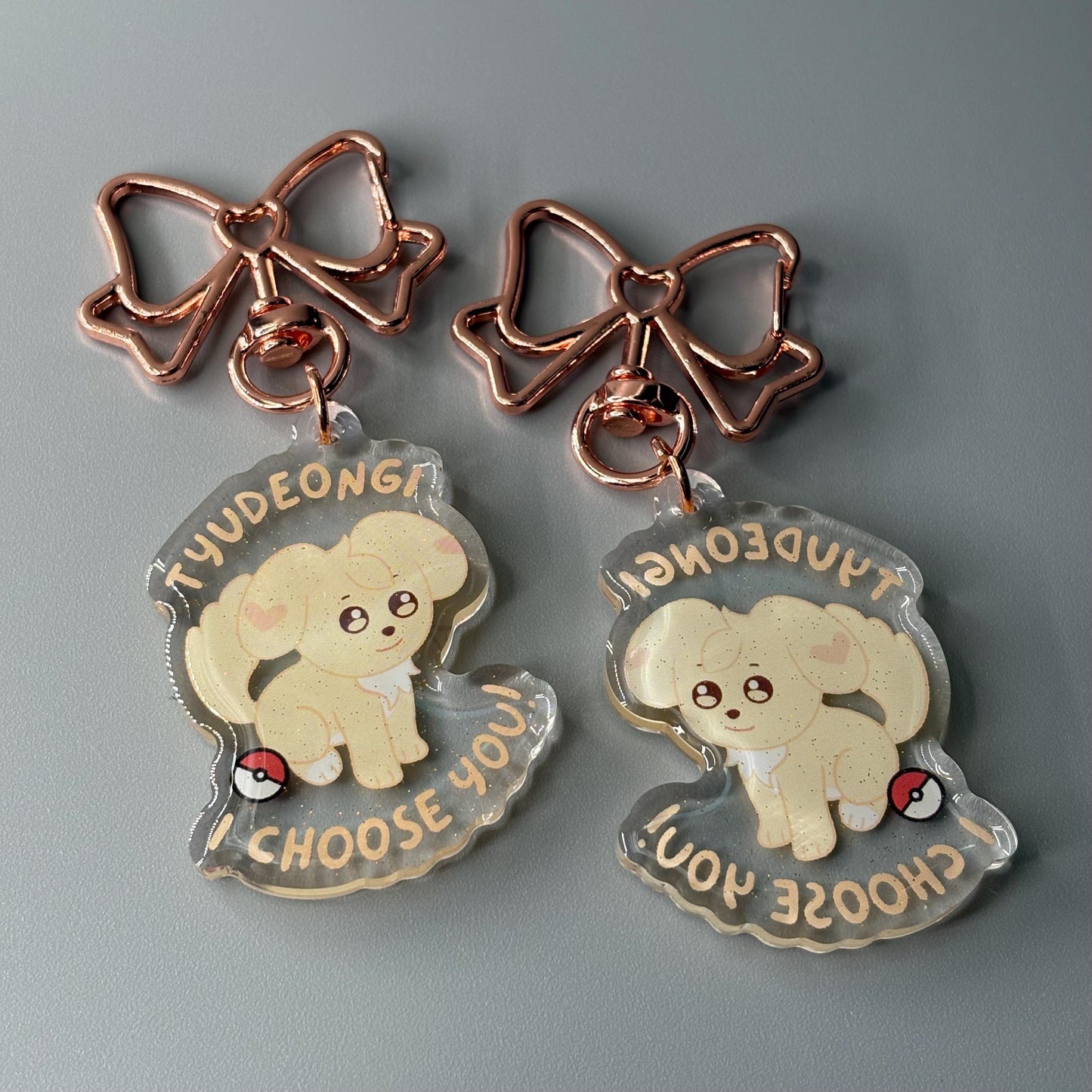 Ateez Aniteez Pokemon Inspired Glitter Epoxy Keychains