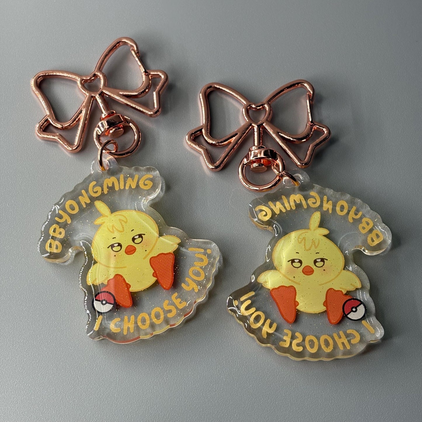 Ateez Aniteez Pokemon Inspired Glitter Epoxy Keychains