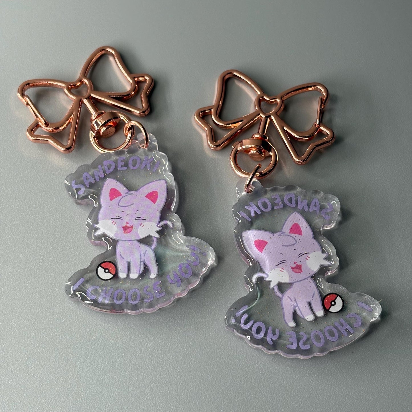 Ateez Aniteez Pokemon Inspired Glitter Epoxy Keychains