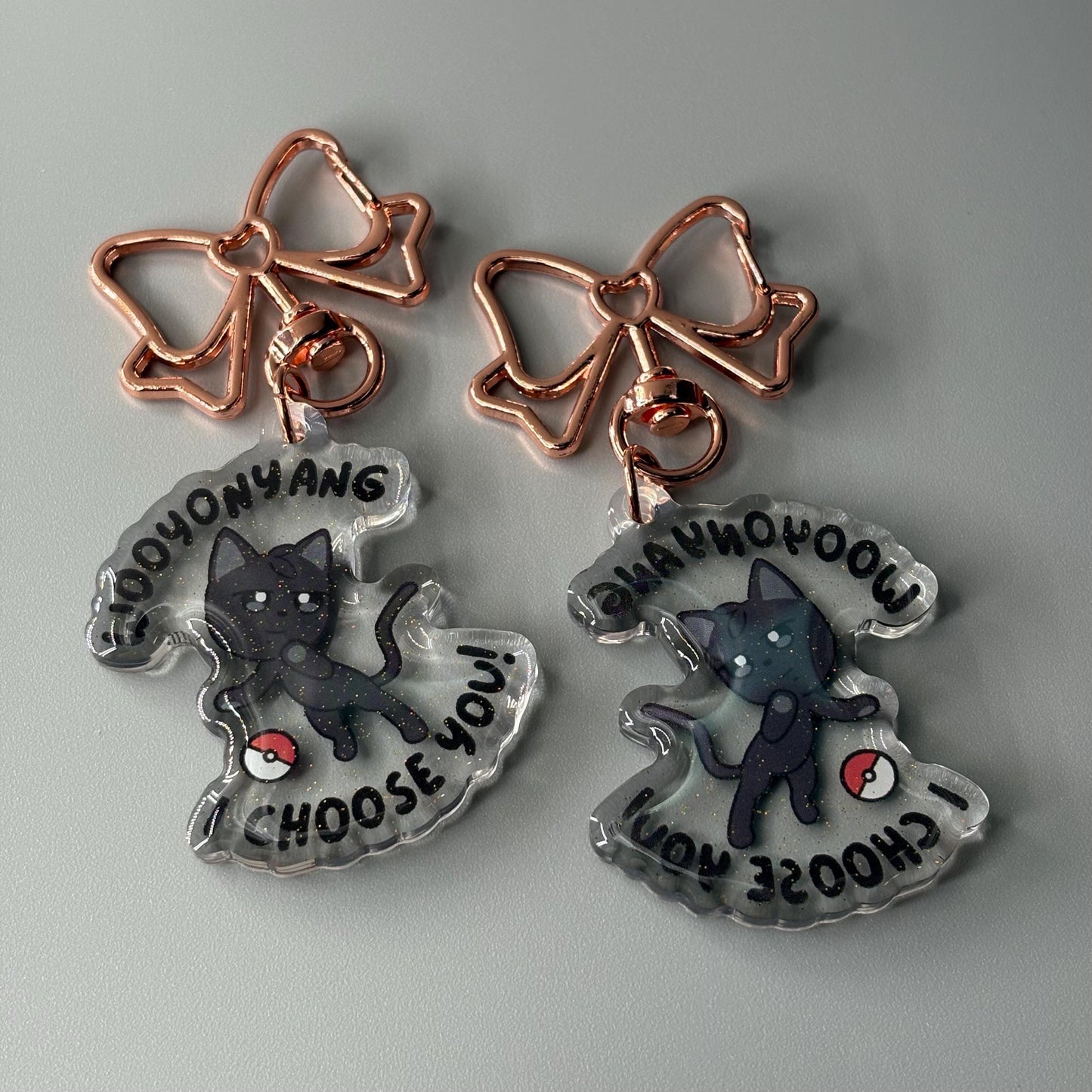 Ateez Aniteez Pokemon Inspired Glitter Epoxy Keychains