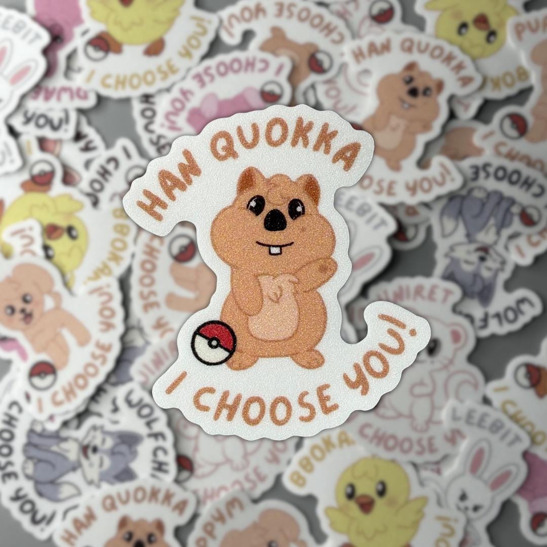 Stray Kids SKZ SKZOO Pokemon Inspired Sand Glitter Frosted Sticker