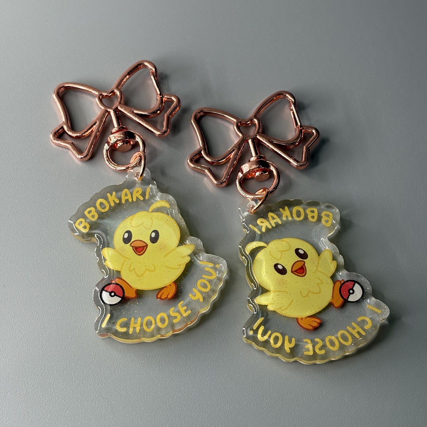 Stray Kids SKZOO Pokemon Inspired Glitter Epoxy Keychains
