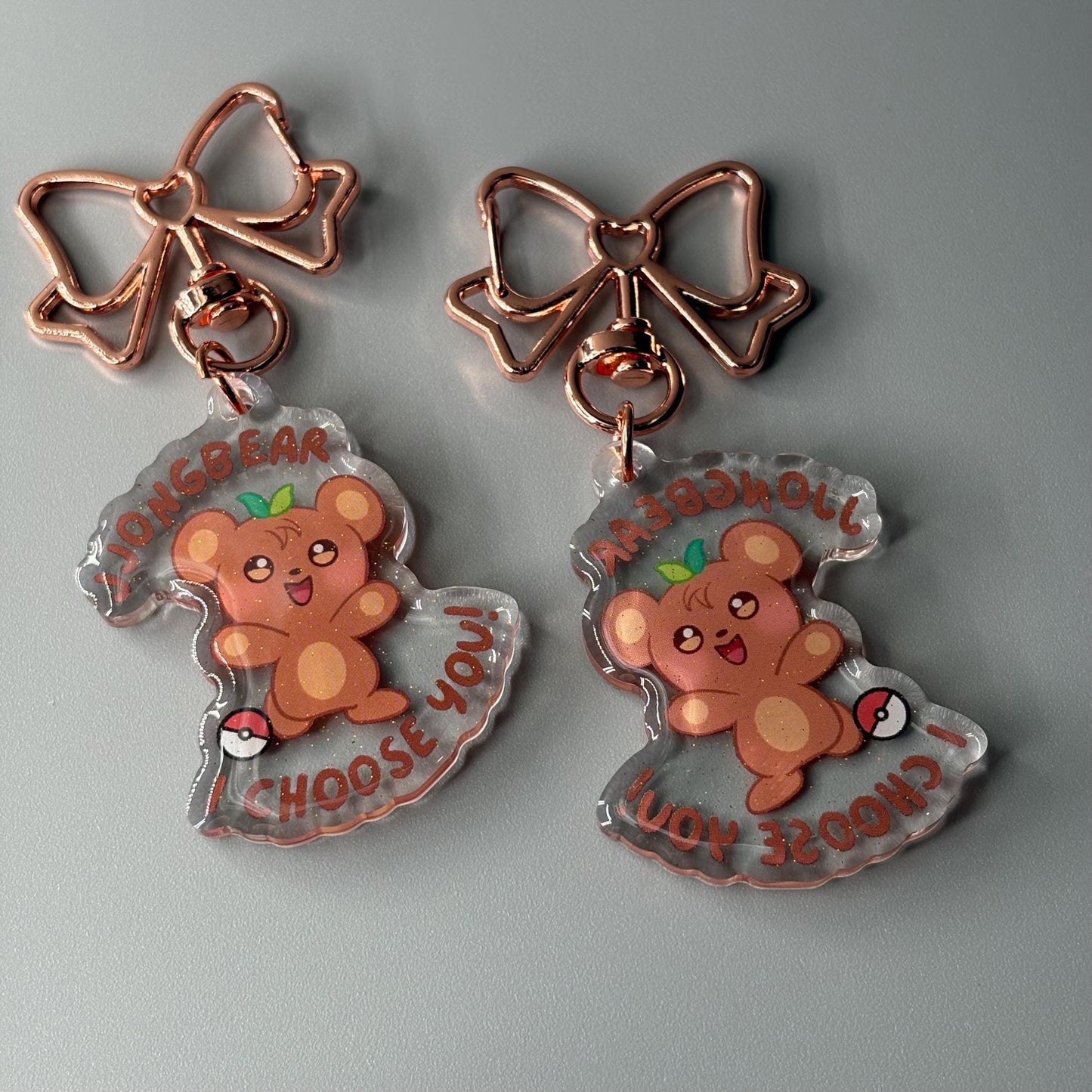 Ateez Aniteez Pokemon Inspired Glitter Epoxy Keychains