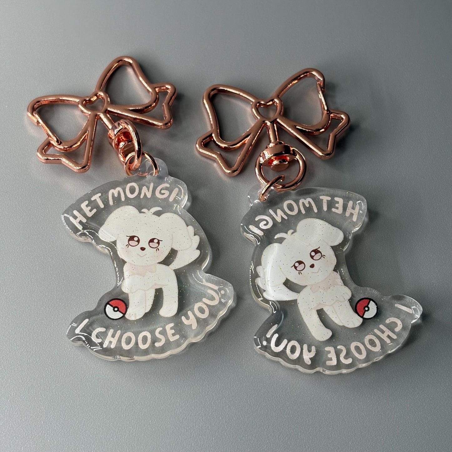 Ateez Aniteez Pokemon Inspired Glitter Epoxy Keychains