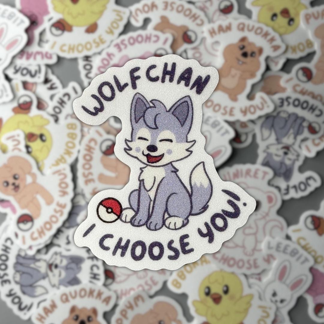 Stray Kids SKZ SKZOO Pokemon Inspired Sand Glitter Frosted Sticker