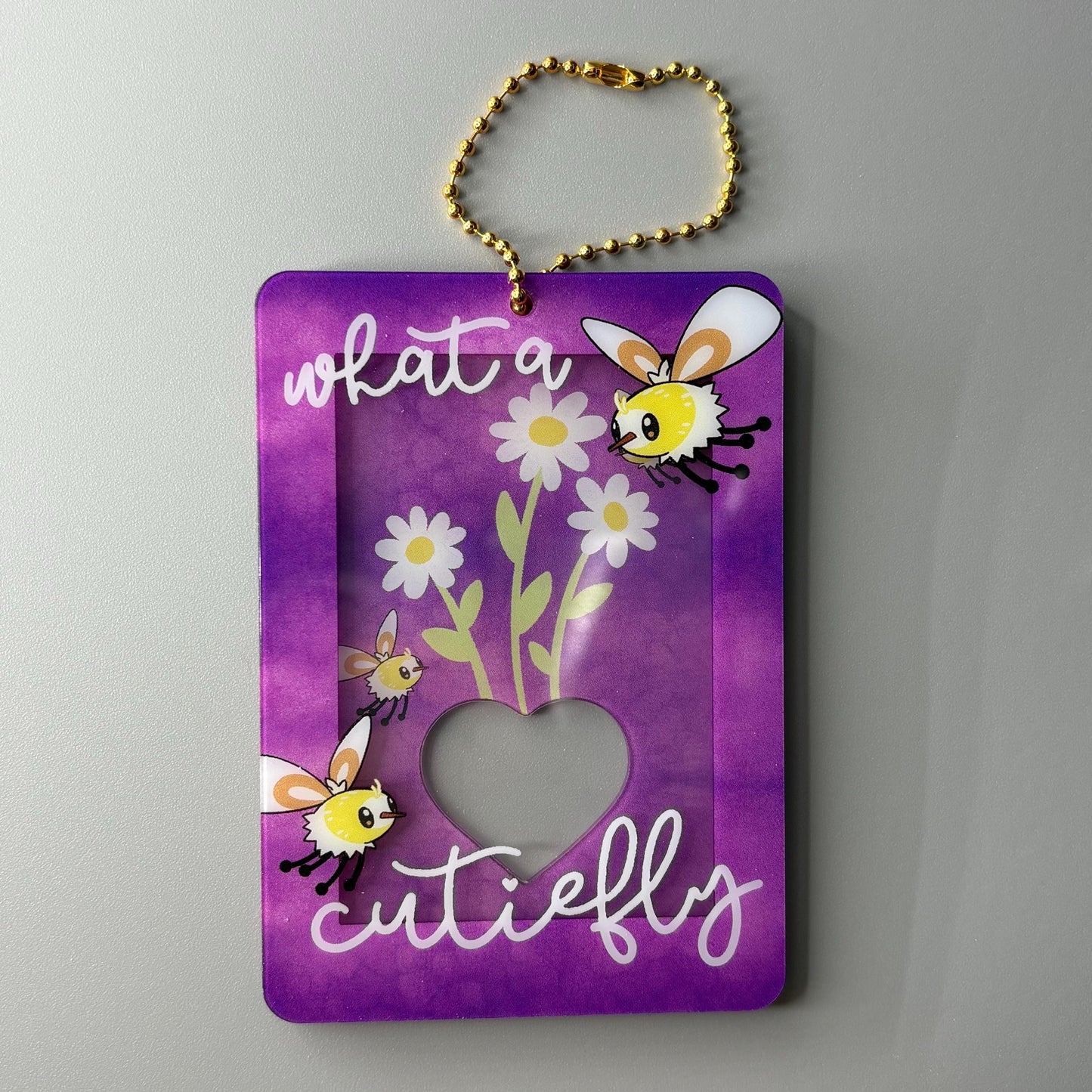 Pokemon What a Cutiefly Funny Cute Kpop Photocard Holder Keychain