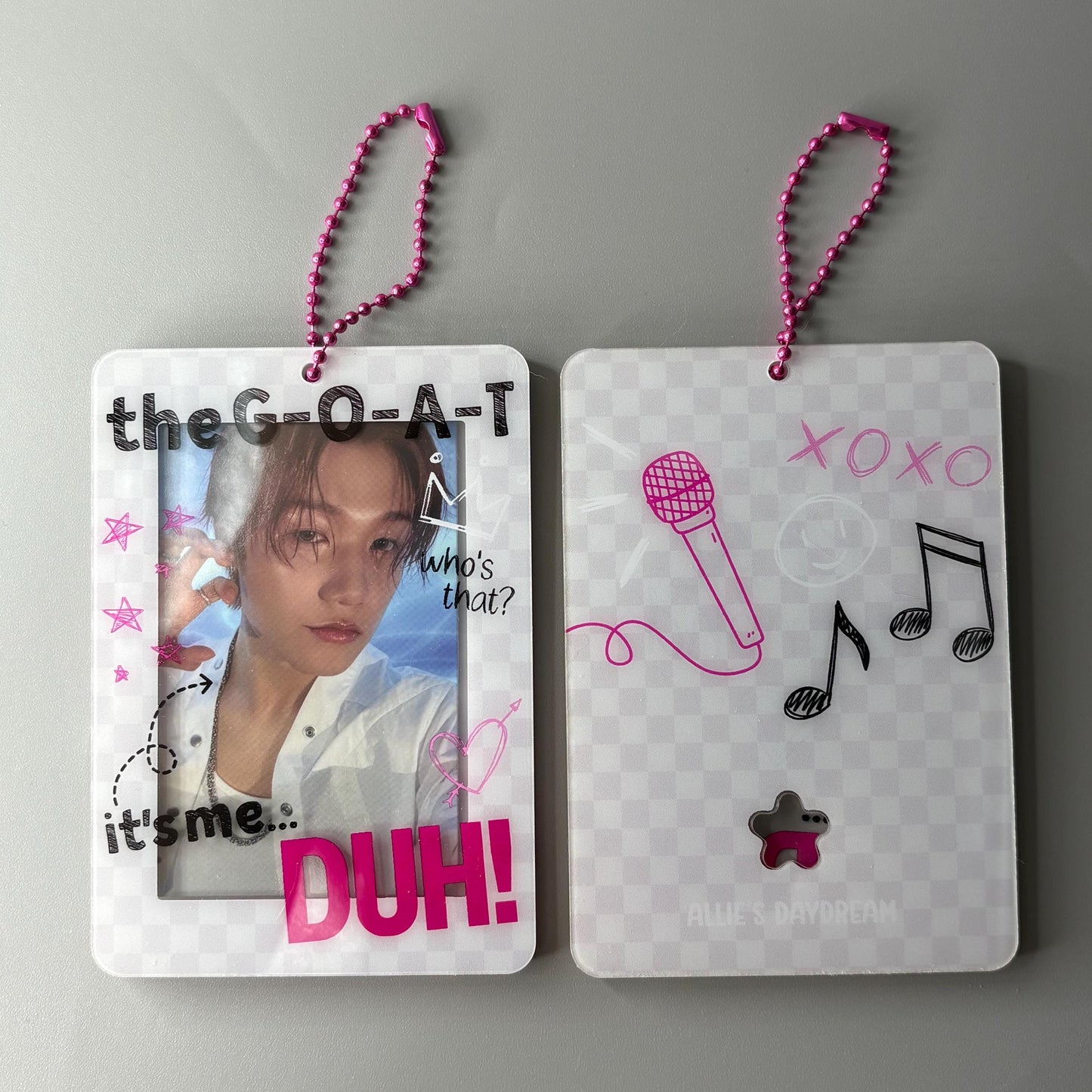 P1Harmony DUH Lyric Acrylic Photocard Holder