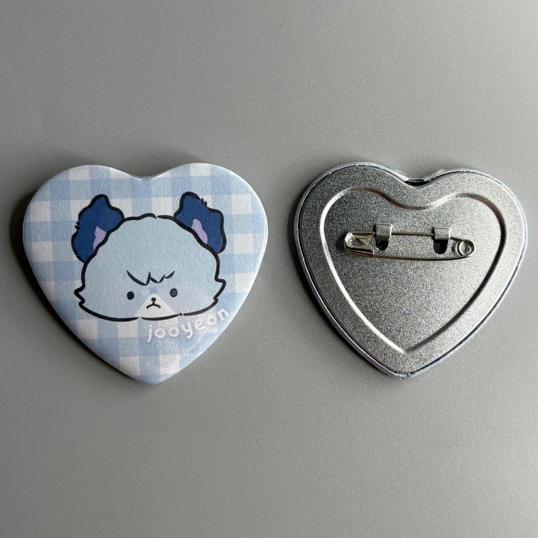 Xdinary Heroes Xdinary Monsters Character Handmade Heart Shaped Pin Back Buttons