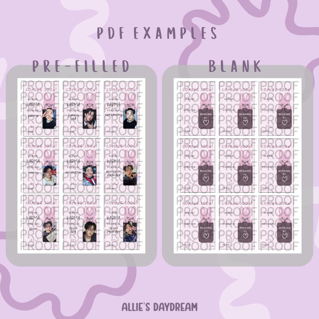 Stray Kids Changbin Dwaekki SKZOO Photocard Placeholder With Photocard Preview (Digital Download PDFs)