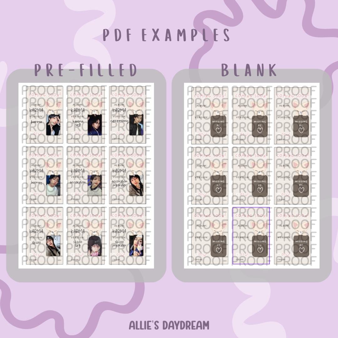 Stray Kids I.N Jeongin Foxiny SKZOO Photocard Placeholder With Photocard Preview (Digital Download PDFs)
