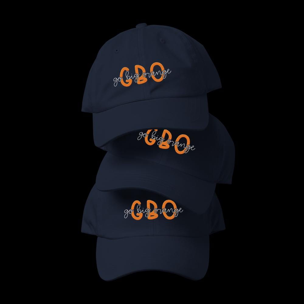 Tennessee Volunteers Vols GBO Go Big Orange Embroidered Baseball Dad Hat