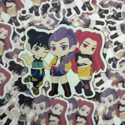 K-Pop Demon Hunters Huntrix Chibi Sticker