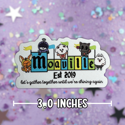 TXT Ppulbatu Moaville Fandom Sand Glitter Frosted Sticker