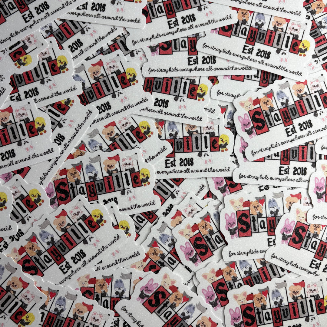 Stray Kids SKZOO Stayville Sand Glitter Frosted Sticker