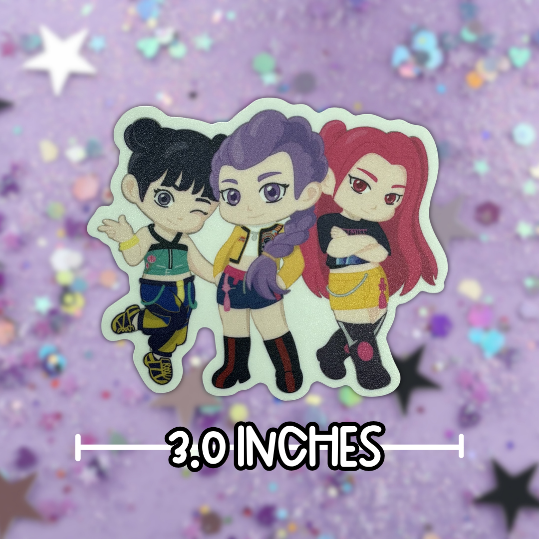 K-Pop Demon Hunters Huntrix Chibi Sticker