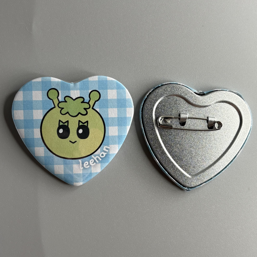 BoyNextDoor BBNexDo Character Handmade Heart Shaped Pin Back Buttons