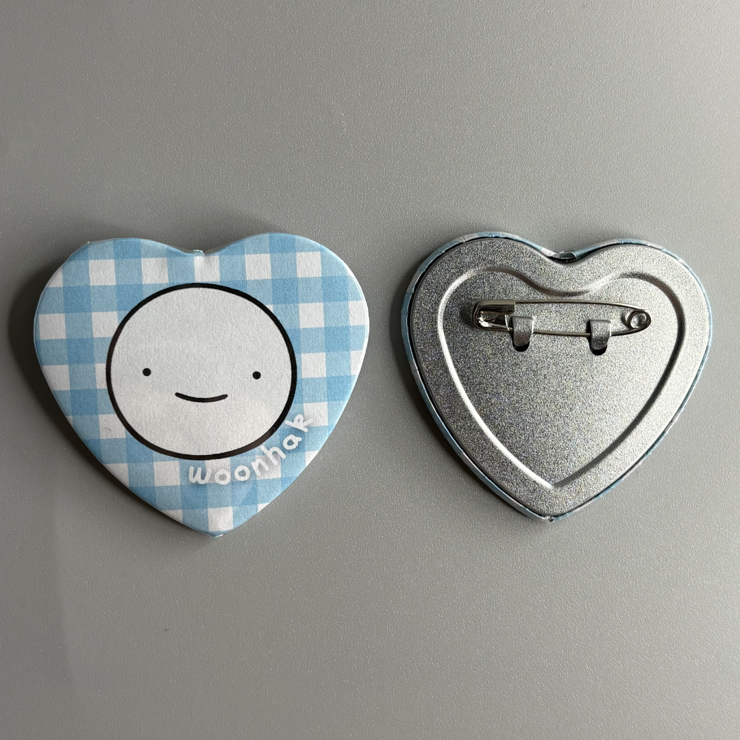 BoyNextDoor BBNexDo Character Handmade Heart Shaped Pin Back Buttons