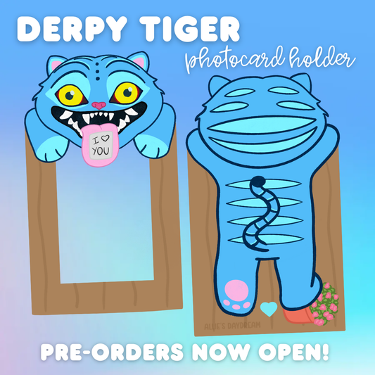 ** PRE-ORDER ** Kpop Demon Hunters Derpy Tiger Acrylic Photocard Holder