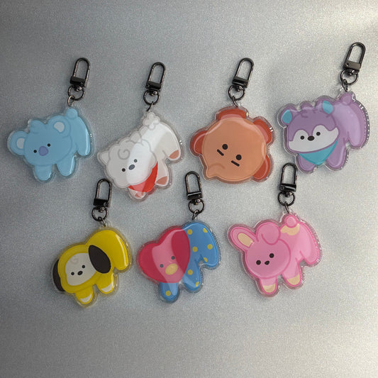 BT21 Cute Hanging Character Epoxy Keychain