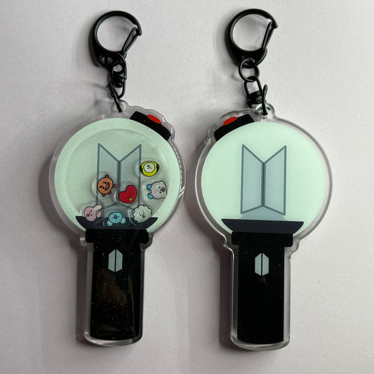 BTS Lightstick BT21 Shaker Keychains