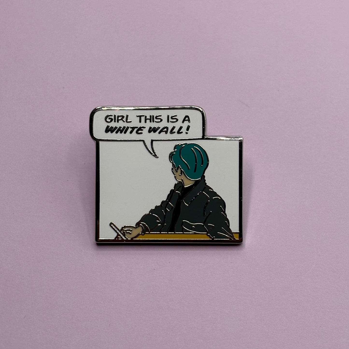 P1Harmony Keeho "Girl This is a White Wall" Enamel Pin