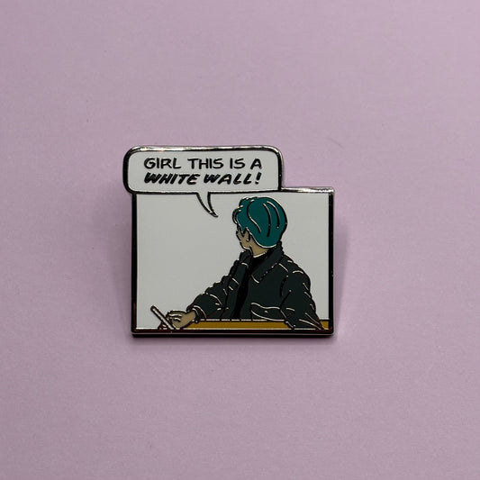 P1Harmony Keeho "Girl This is a White Wall" Enamel Pin